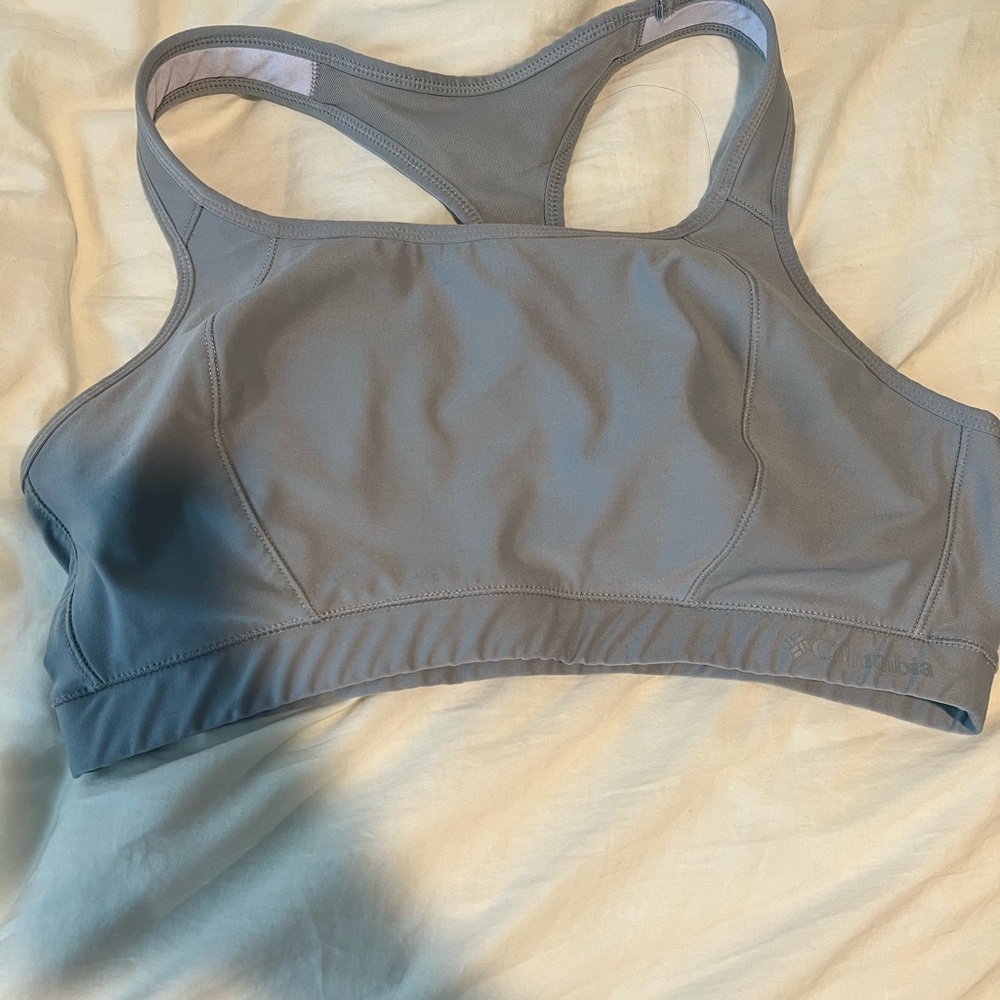 Women's Columbia High Support Racerback Sports Bra - Gray